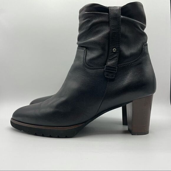 Amalfi Shoes - Rangoni Amalfi Black Leather Ankle Boots 10